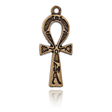 Кулон подвеска на шею - Анкх - крест жизни защитный талисман из металла, готовый подарок, Оберег & Амулет #1