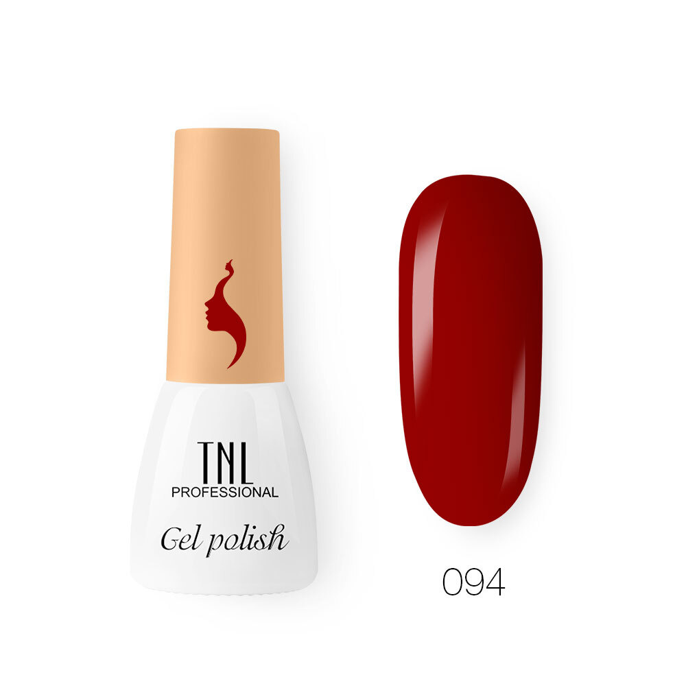 TNL Гель лак для ногтей бордовый темно красный 8 Чувств Mini №094 (3,5 мл.)  #1