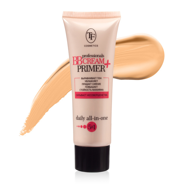 TF Увлажняющий крем-тон и основа под макияж Professional BB CREAM+PRIMER тон 02 "Средний"  #1