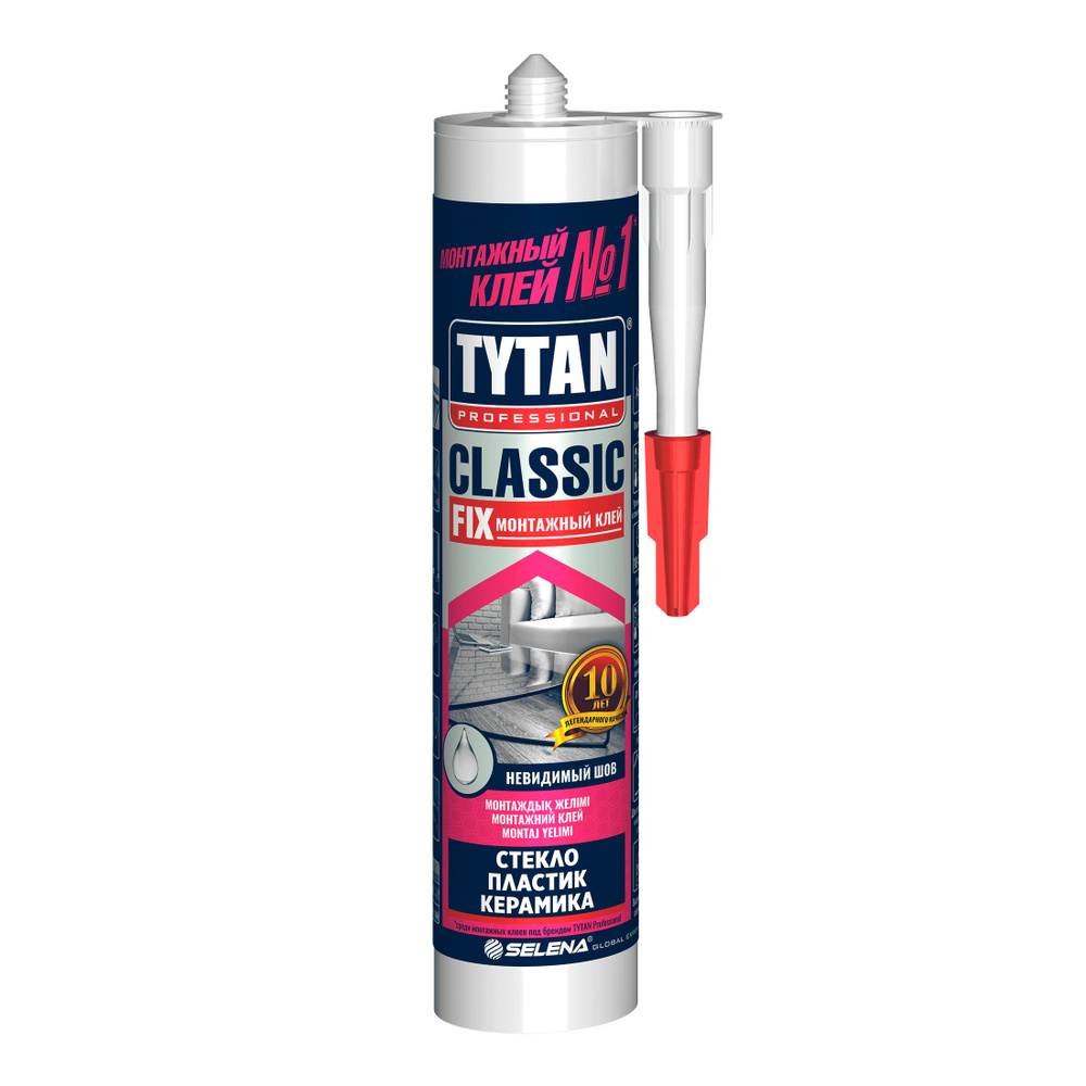 Монтажный клей Tytan Professional Professional Classic Fix 340 мл,  прозрачный - купить по выгодным ценам в интернет-магазине OZON (953013949)