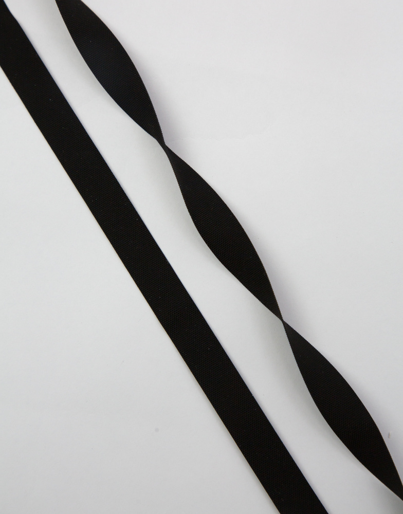 Латексная резинка ребристая цвет Черный,12 мм #1