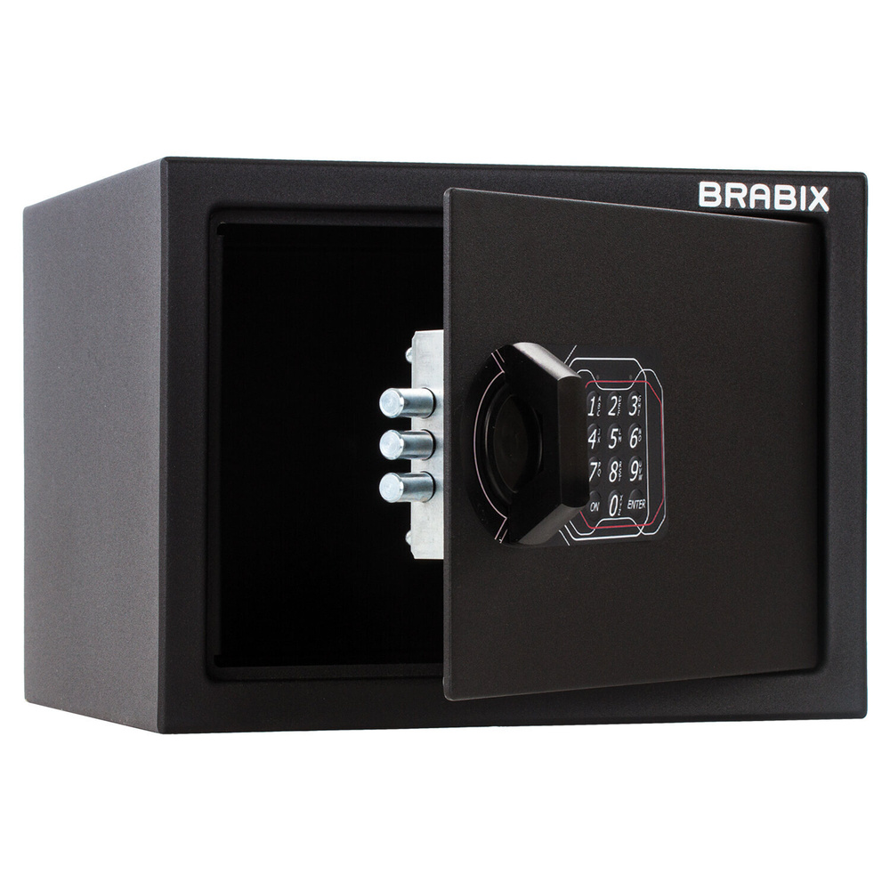 Сейф мебельный Brabix sf-230el, 230х310х250 мм, электронный замок, черный (S103BR211614)  #1