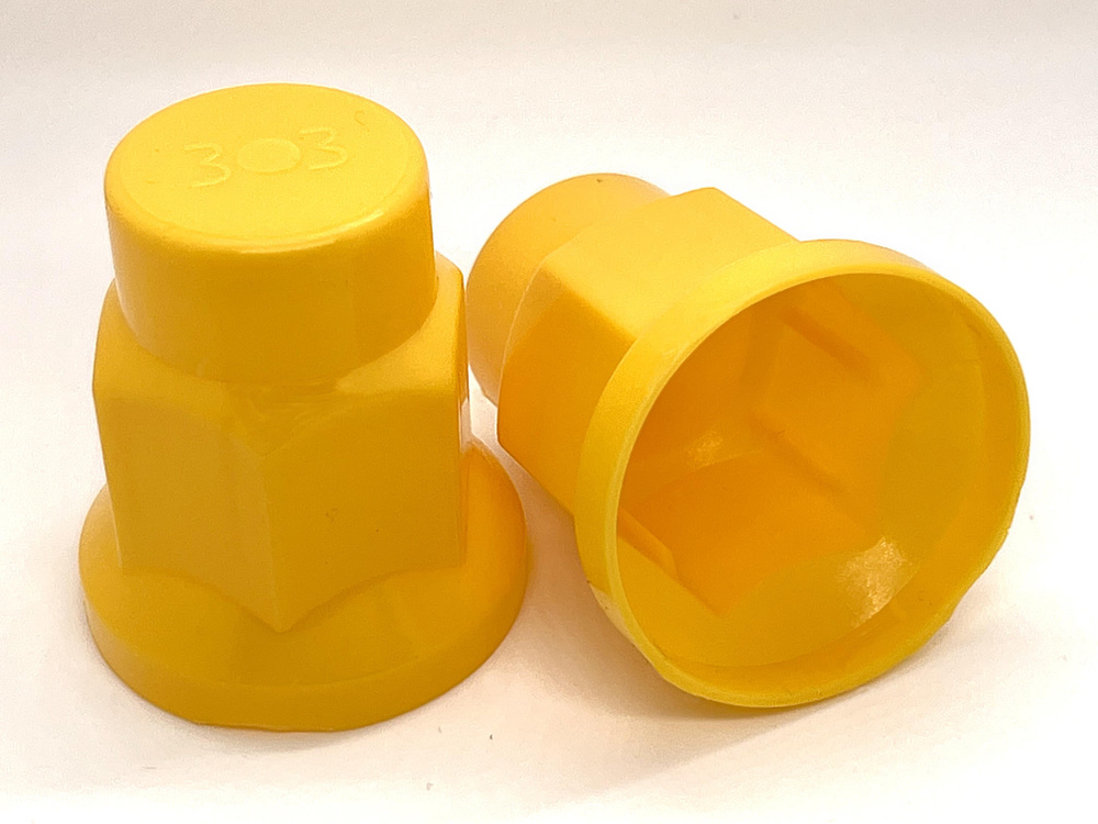 Колпачок на гайку 33 мм пластиковый 50 шт, желтые #1