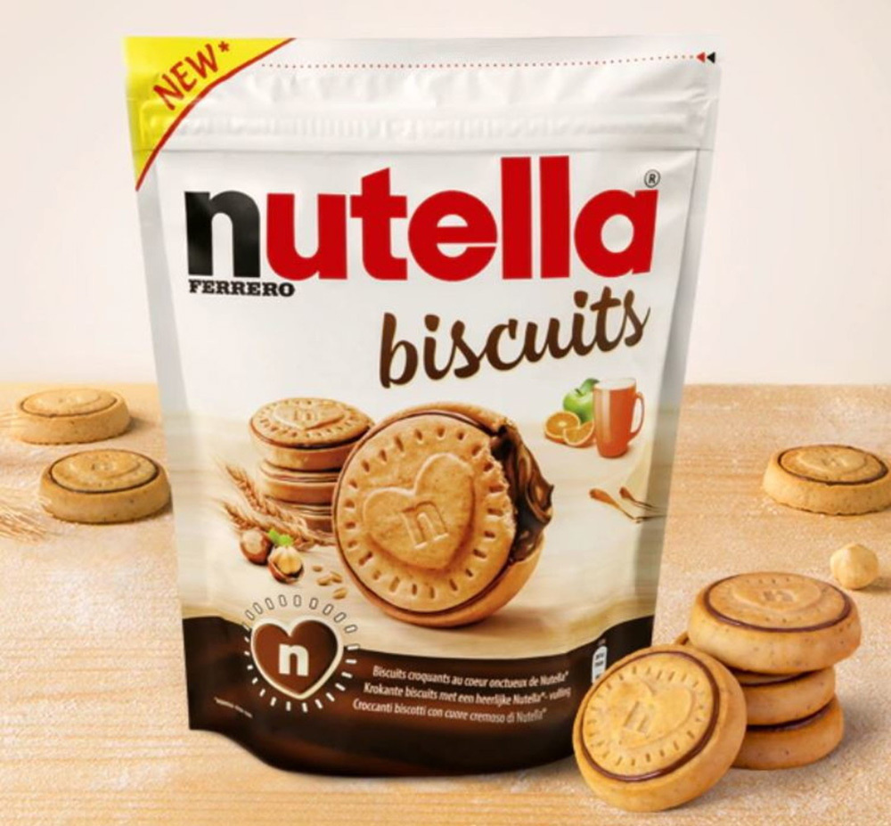 Бисквитное печенье с кремовой начинкой из Nutella / Nutella Biscuits 193 гр  (Италия) - купить с доставкой по выгодным ценам в интернет-магазине OZON  (1471714408)