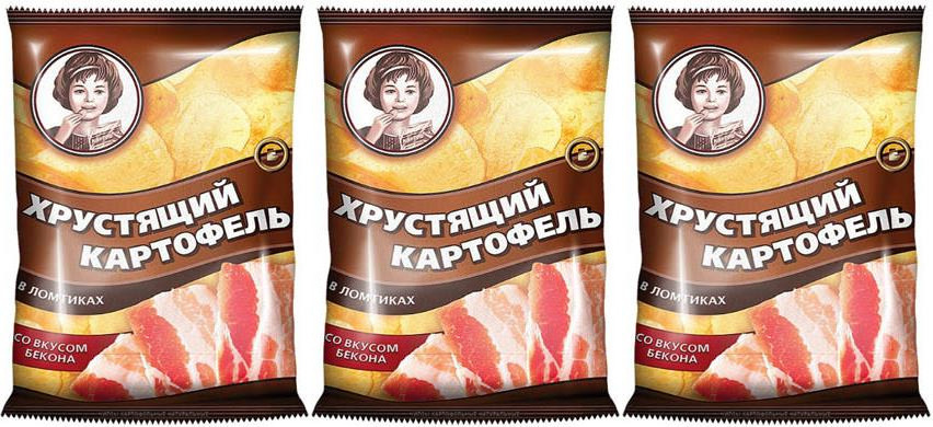 Чипсы картофельные Хрустящий картофель бекон 40 г в упаковке, комплект: 3 упаковки  #1