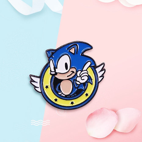 Значок Ёж Соник, Sonic the Hedgehog, р-р 3х3,5 см #1