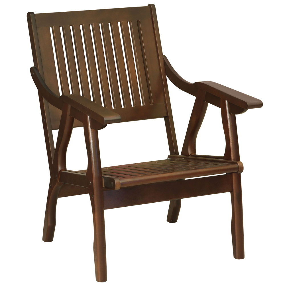 Кресло из массива берёзы Мебелик Массив решетка, каркас орех  #1