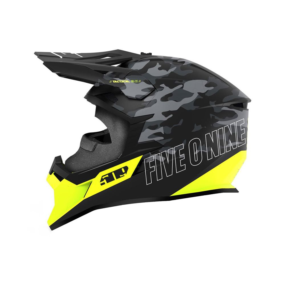 Шлем снегоходный 509 Tactical 2.0 детский, размер M, черный/желтый  #1
