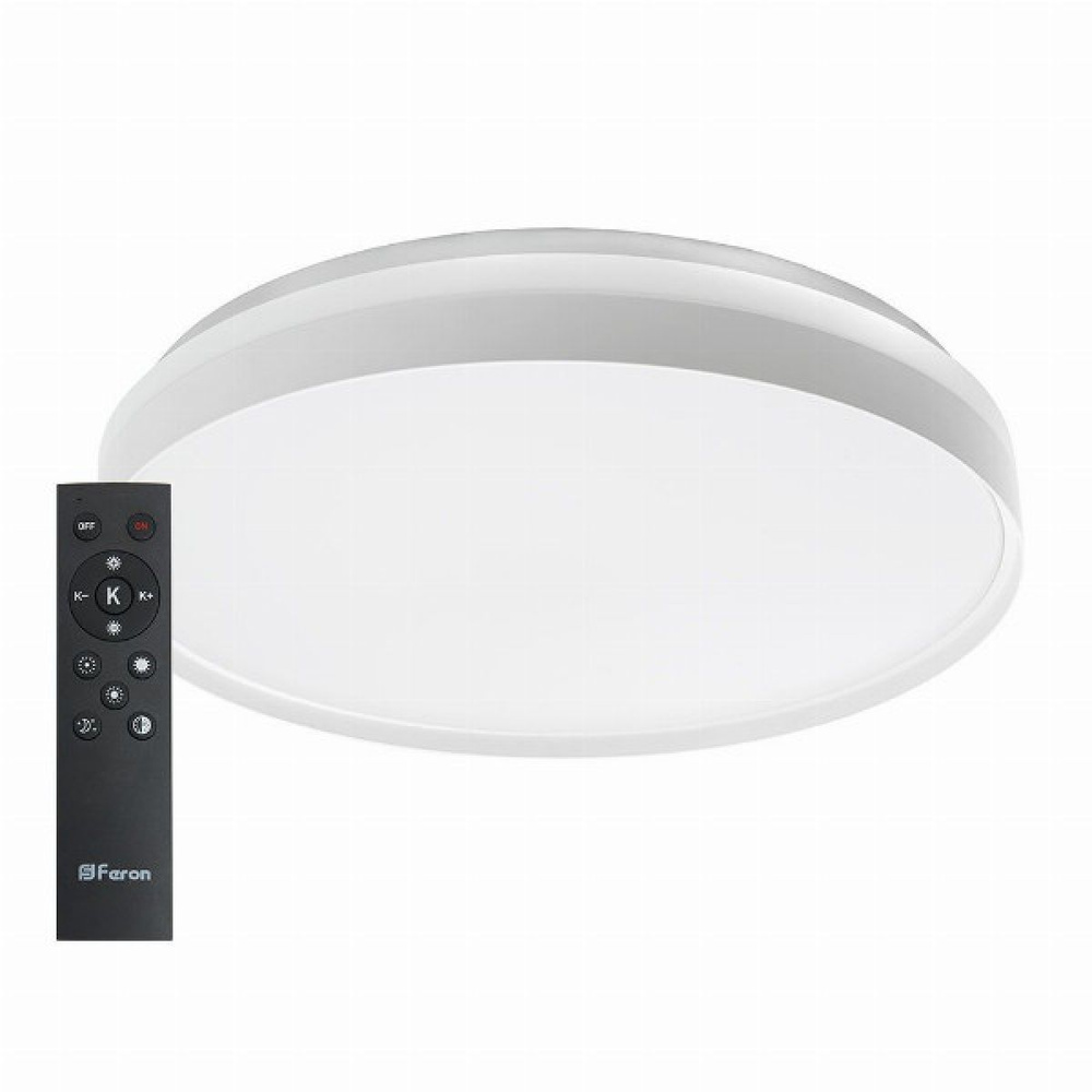 Светодиодный led управляемый светильник Feron AL6230 Simple matte тарелка 80Вт 3000К-6500K белый 500*500*85 #1