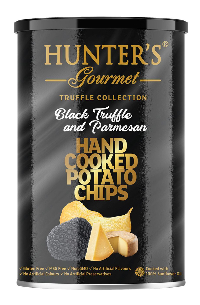 Картофельные чипсы натуральные, приготовленные вручную Hunter's Gourmet "Черный трюфель и пармезан", #1