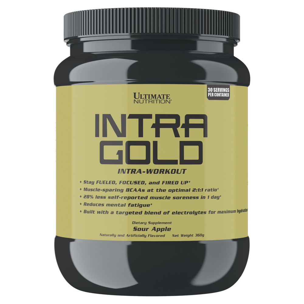 Предтренировочный комплекс Ultimate Nutrition INTRA GOLD, вкус кислое яблоко, порошок 360 гр  #1