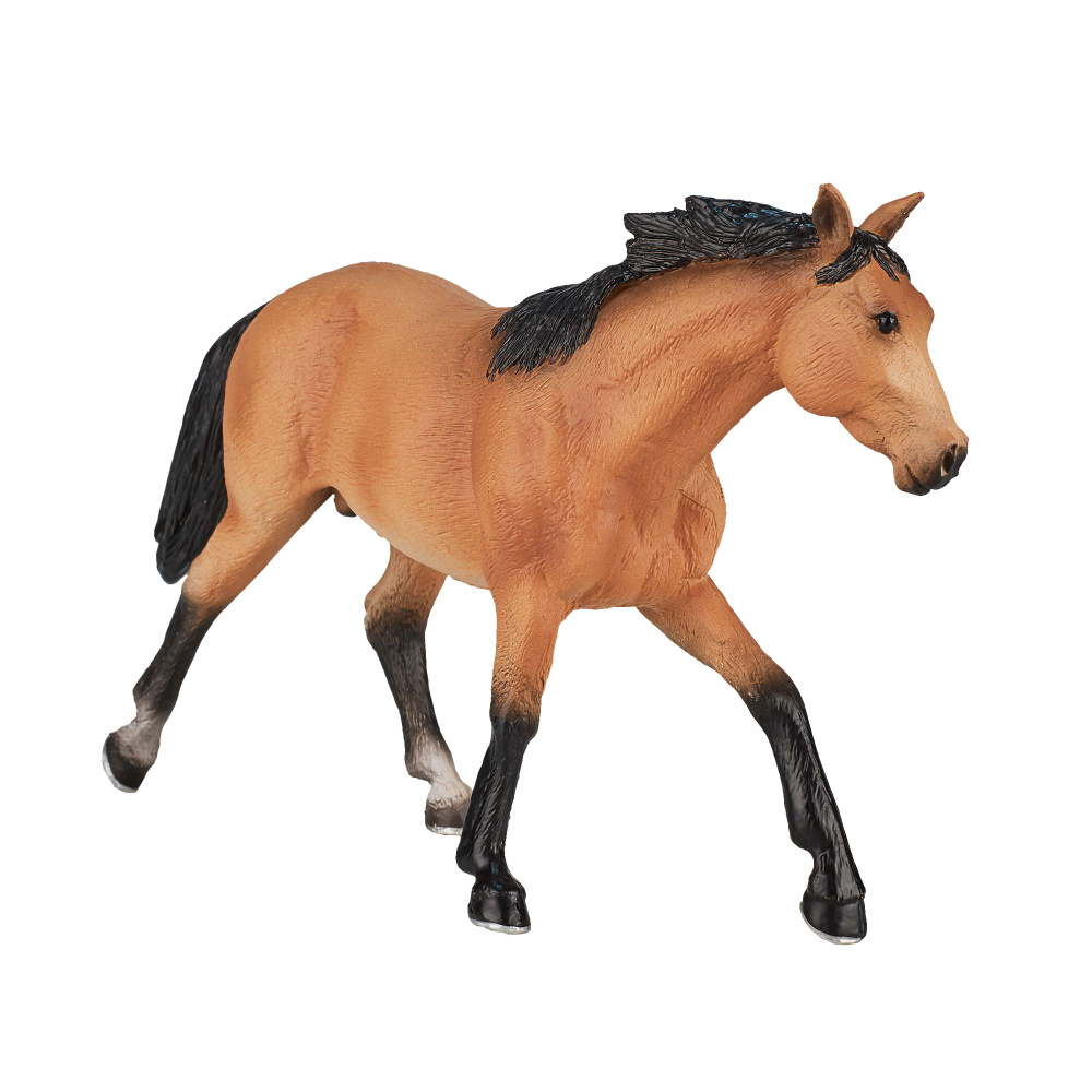Фигурка-игрушка Лошадь Квотерхорс, буланая, AMF1041, KONIK #1