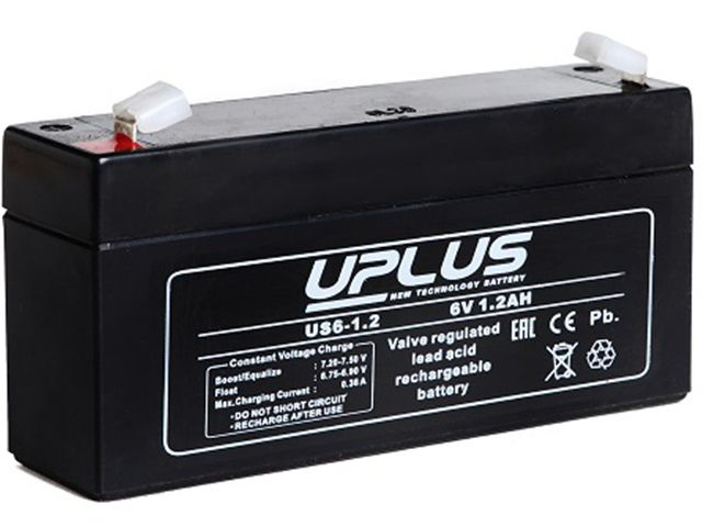 Аккумулятор UPLUS AGM Leoch US6-1.2 6V 1,3Ah для ИБП #1