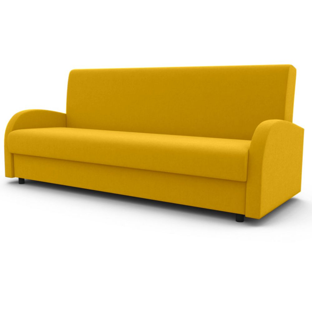 Диван-кровать Книжка Стандарт ФОКУС- мебельная фабрика 209х81х90 см желтый текстурный  #1