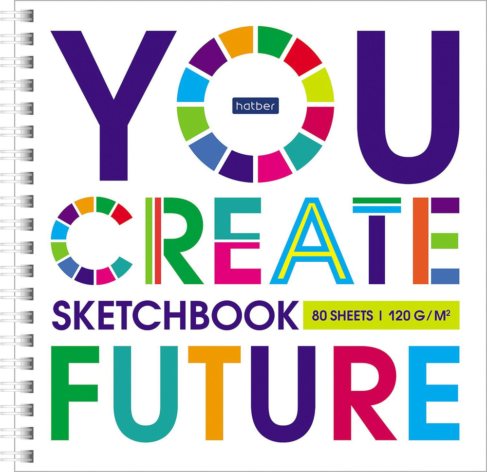 Тетрадь SketchBook Hatber Premium 80л А5ф 170х170мм 120г/кв.м без линовки с твердой обложкой на гребне #1