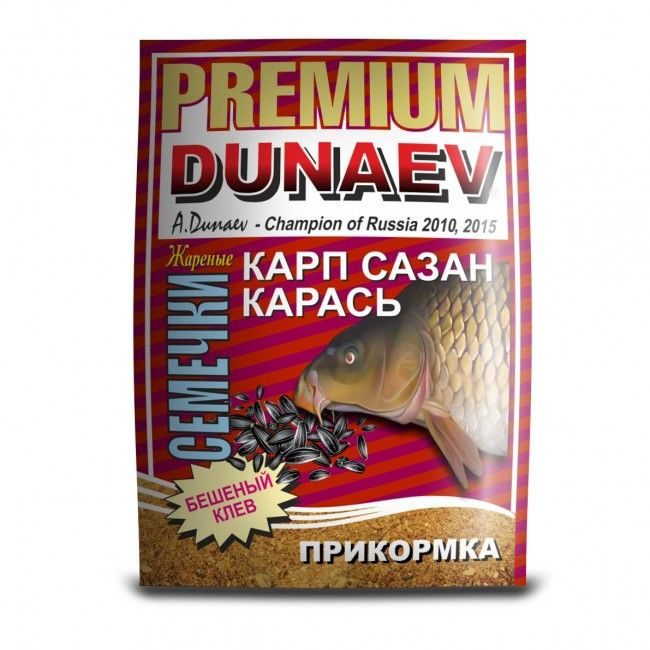 Прикормка "DUNAEV-PREMIUM" 1кг Карп-Сазан Жареная семечка #1