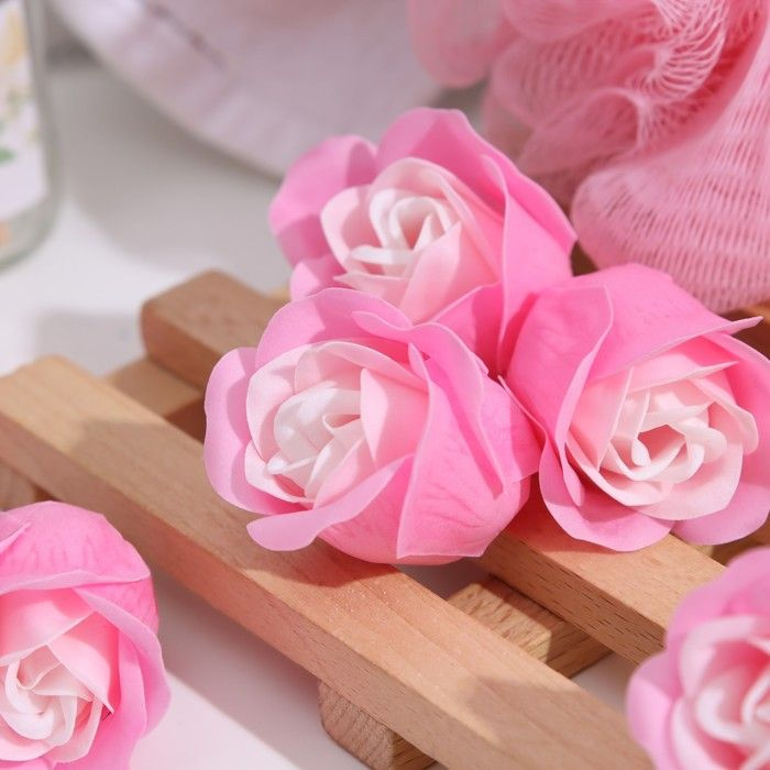 Розы мальные бело-розовые, набор 81 шт #1
