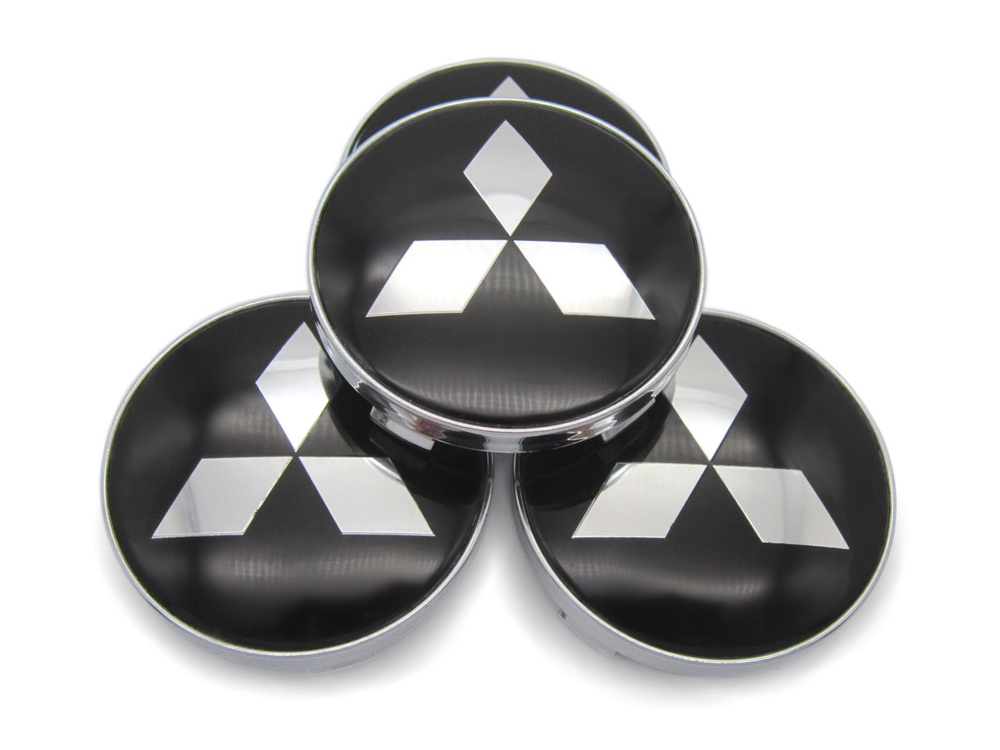 Колпачки заглушки на литые диски Митсубиси 60/56 мм, 2 колпачка  #1
