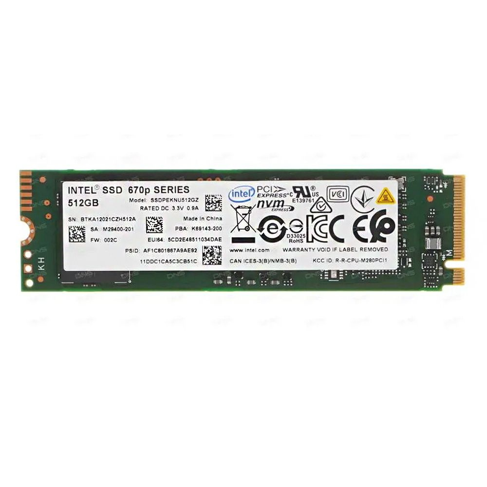 512 ГБ Внутренний SSD-диск Intel 670p M.2" NVMe Pcie 3.0 (SSDPEKNU512GZ ...