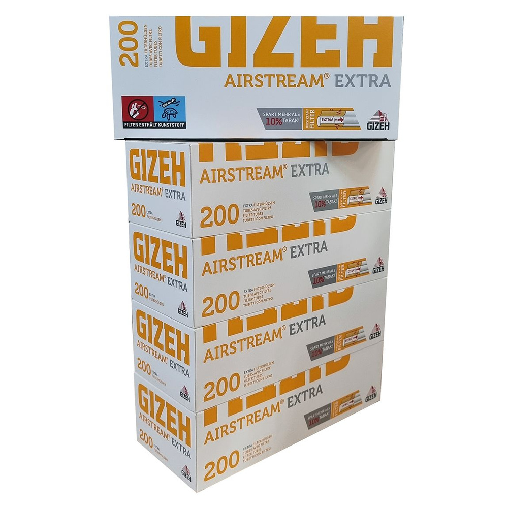 Комплект гильзы для сигарет "Gizeh" Airstream Extra Long 25мм 5х200шт. #1