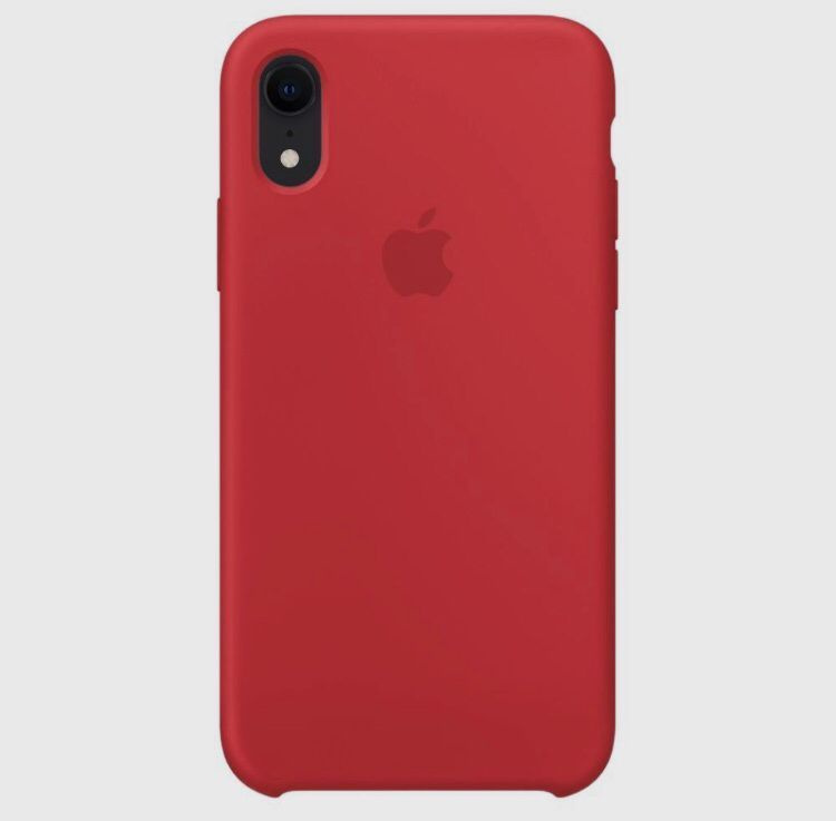 Силиконовый чехол Soft Touch на iPhone (Айфон) XR (с логотипом), красный  #1