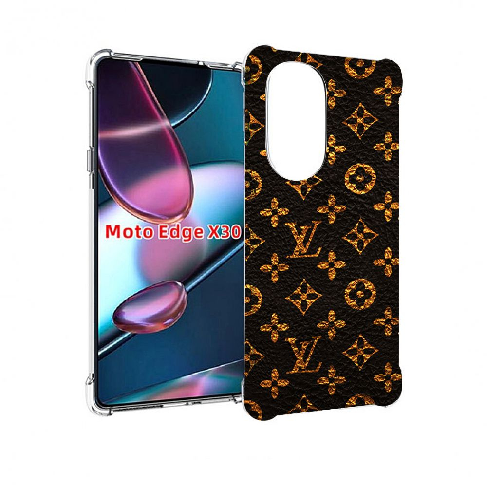 Чехол-бампер MyPads для Motorola Moto Edge X30 с рисунком Луи-Витон-батат, противоударный, силиконовый, #1