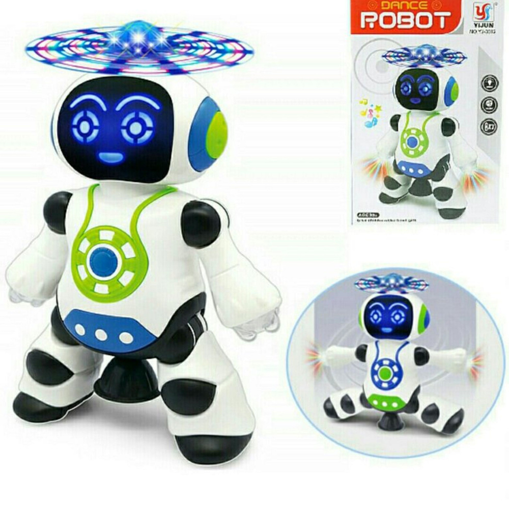 Игрушка музыкальная Танцующий Робот Dance Robot с пропеллером и подсветкой / Робот Весельчак, световые #1
