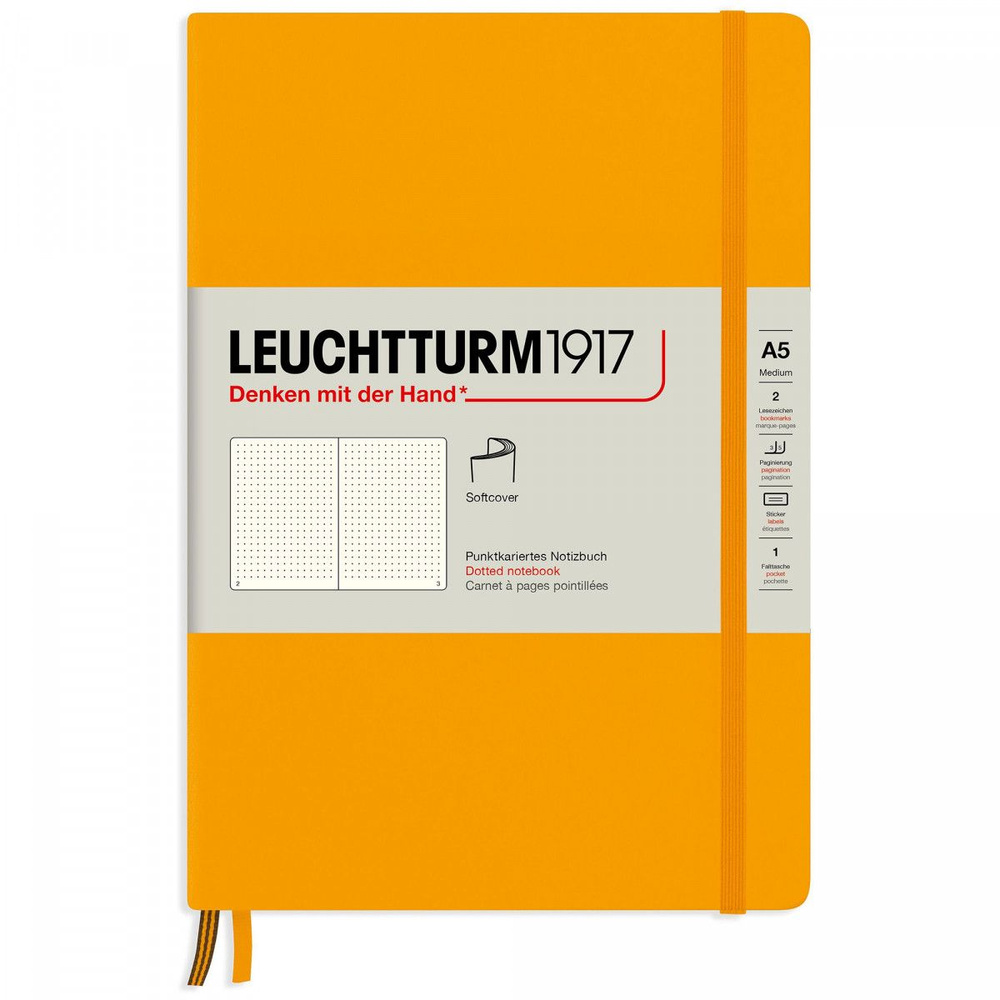 Записная книжка Leuchtturm Rising Colours A5 Rising Sun мягкая обложка 123 стр, 363402  #1