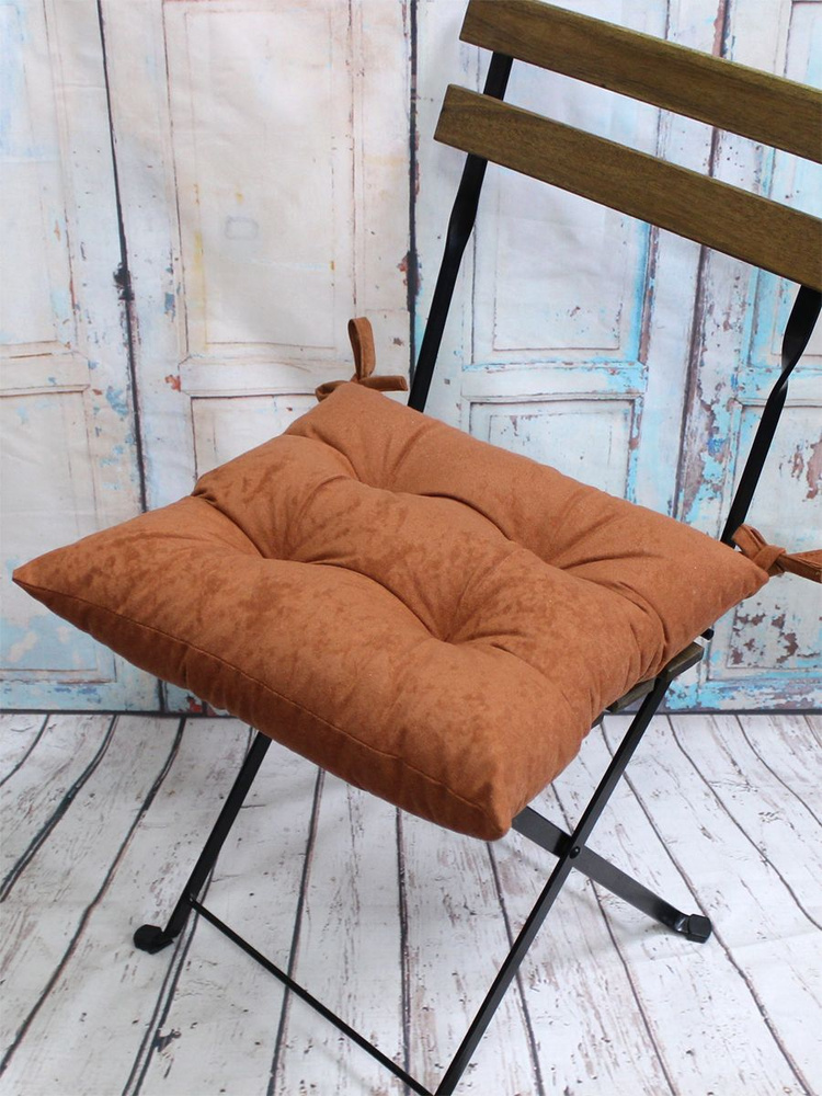 Подушка для сиденья МАТЕХ VELOURS LINE 42х42 см. Цвет красно-коричневый, арт. 57-840  #1