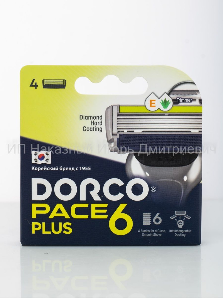 DORCO Сменные кассеты PACE 6 PLUS, 4 шт #1