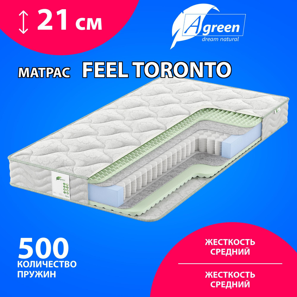 Матрас Agreen Feel Toronto, Независимые пружины, 60х120 см #1