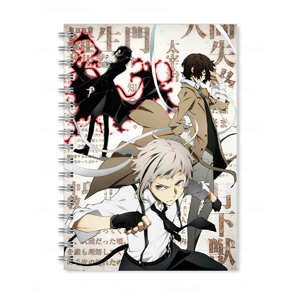 Скетчбук по аниме Проза бродячих псов (Bungou Stray Dogs, Бродячие псы, Дазай, Чуя) А5 40 листов  #1