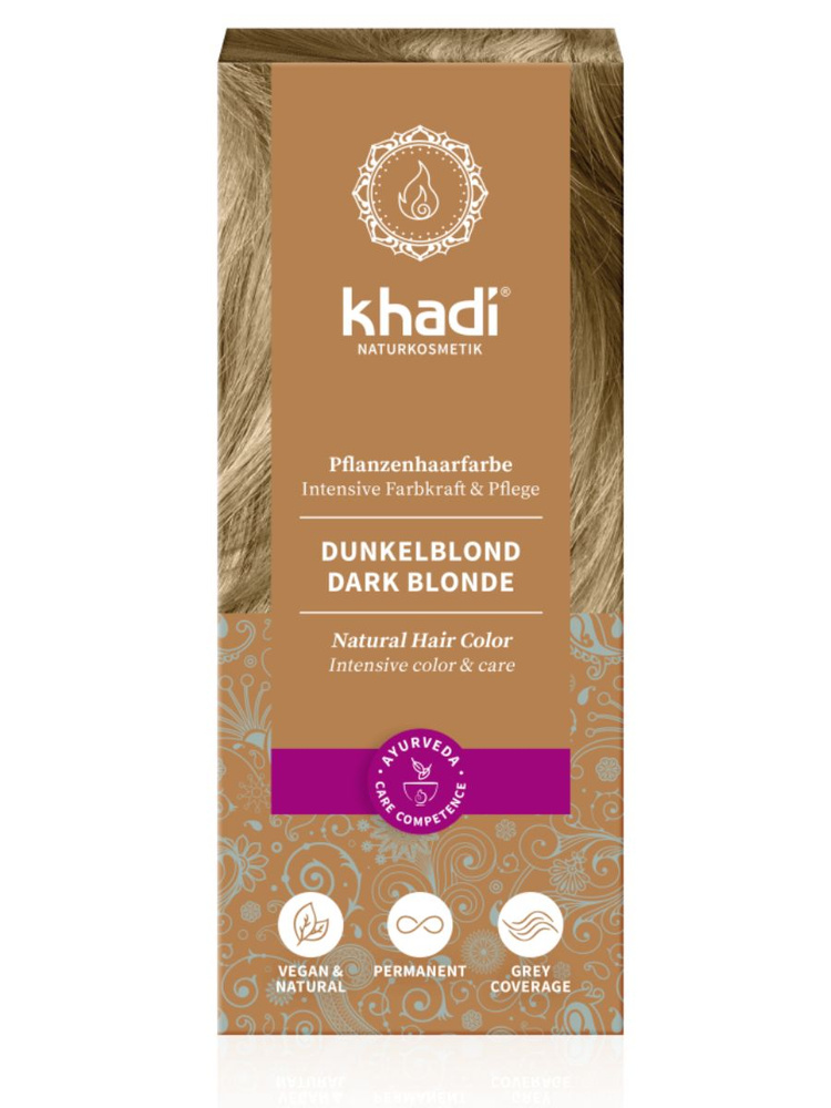 Khadi Naturprodukte ТЕМНЫЙ БЛОНД натуральная краска для волос, 100 гр  #1