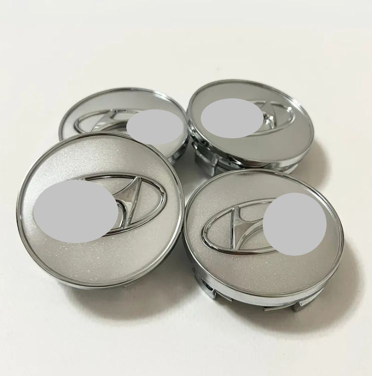 Колпачки заглушки на литые диски для Хундай / Хендай 60/55 (52960-3K210) Silver 4 шт.  #1