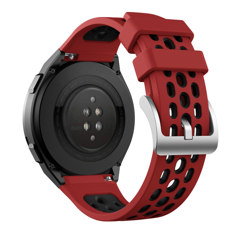 Силиконовый ремешок для Huawei Watch GT 2e - красный с черным #1