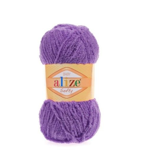 Пряжа ALIZE Softy (Софти) цвет 044 темно-фиолетовый, 50гр. 115м. (100% микрополиэстер), 5 шт.  #1