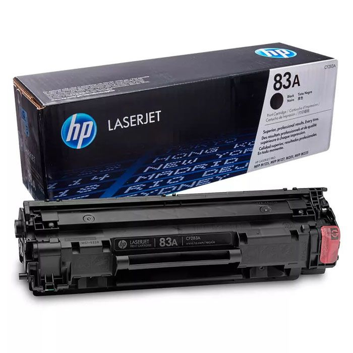 Лазерный картридж Hewlett Packard CF283A (HP 83A) черный, для принтера МФУ принт туба тонер toner лазерный, #1