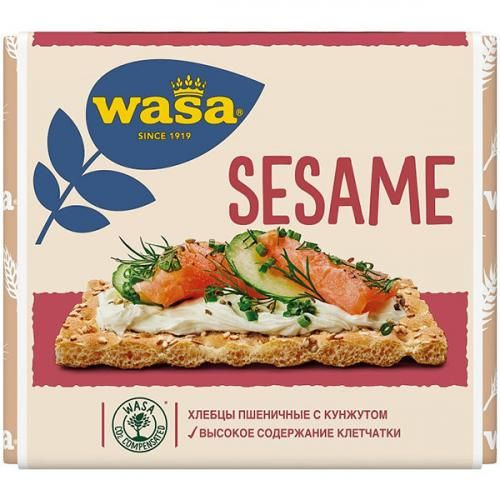 Wasa Хлебцы пшеничные Sesame с кунжутом, 200 г, 6 шт #1