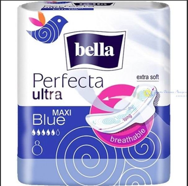 Прокладки BELLA Perfecta Ultra Maxi Blue, дышащие, ультратонкие 8 шт (5900516305956)  #1