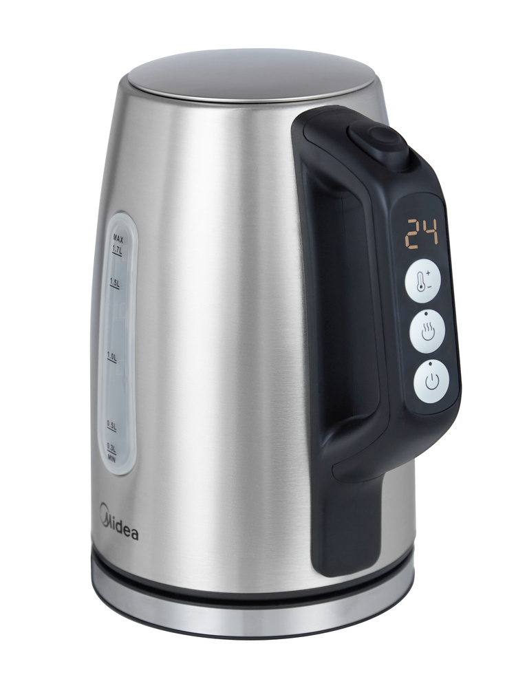 Чайник электрический Midea MK-8063, 1.7 л, эл управление на рукояти, дисплей, съемный фильтр, выбор и #1