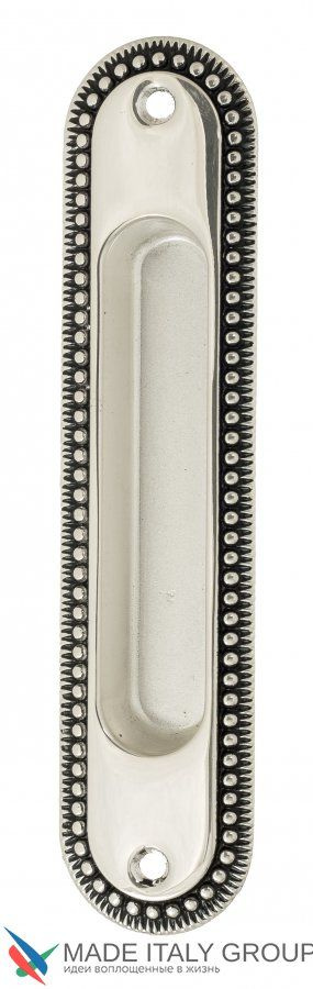 Ручка для раздвижной двери Venezia U133 натуральное серебро + черный (1шт.)  #1