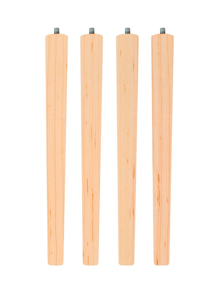 Ножки мебельные деревянные КЁЛЬН, для мебели, для стула неокрашенные 41 см М10 круглые без отделки, комплектующие #1