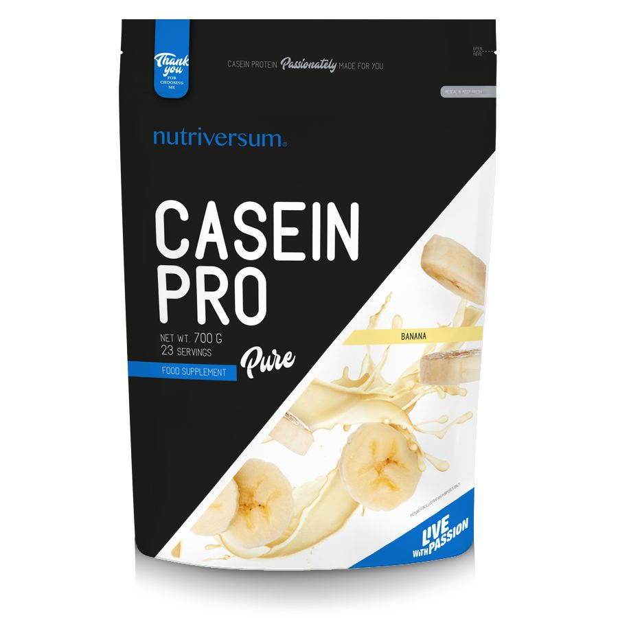 Нутриверсум ПЮРЕ Казеин Про (Nutriversum PURE Casein Pro) со вкусом банана, 700 грамм  #1