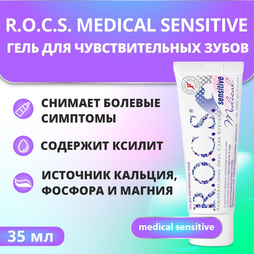 Гель для чувствительных зубов R.O.C.S. Medical Sensitive #1