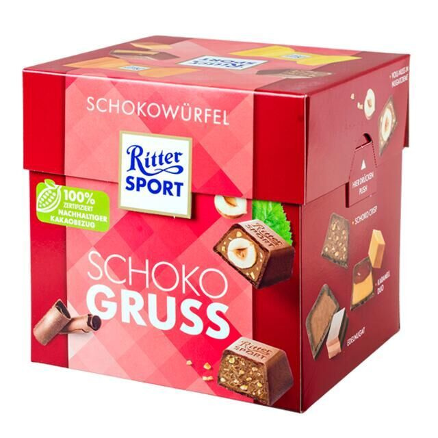 Шоколадные конфеты с начинкой ассорти Ritter Sport Schoko Gruss 176г, Германия  #1