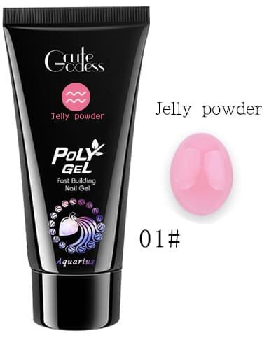 Gcute Godess Акригель (полигель) для моделирования ногтей №1 Jelly Powder 30 мл  #1