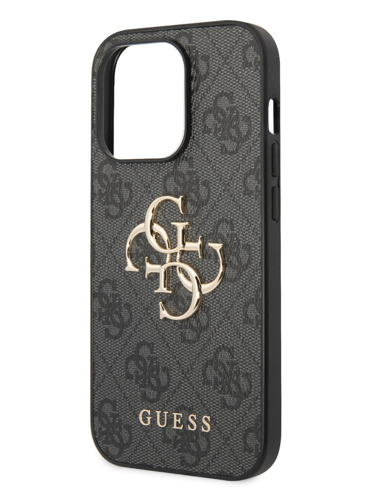 Чехол Guess PU leather на iPhone 14 Pro / для Айфон 14 Про, с защитой камеры, со вставкой из экокожи, #1