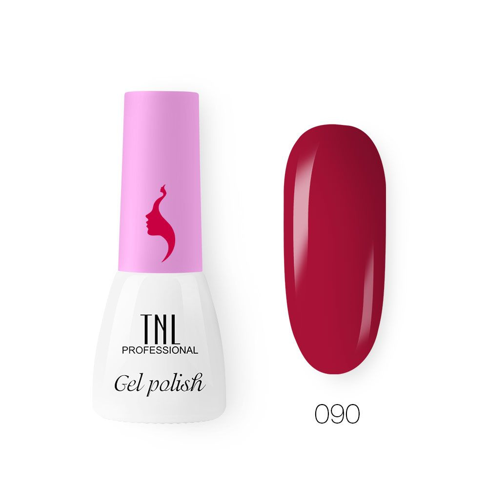 Гель лак для ногтей красный бордовый TNL 8 Чувств Mini №090 (3,5 мл.)  #1