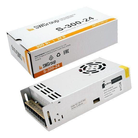 Блок питания SWG 24V 300W IP20 12,5A S-300-24 000119 #1