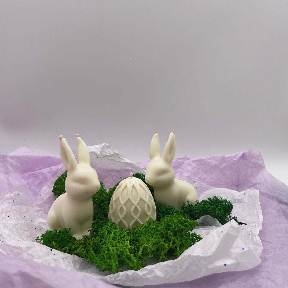 свечи авторские/пасхальные яйца/кролики #1